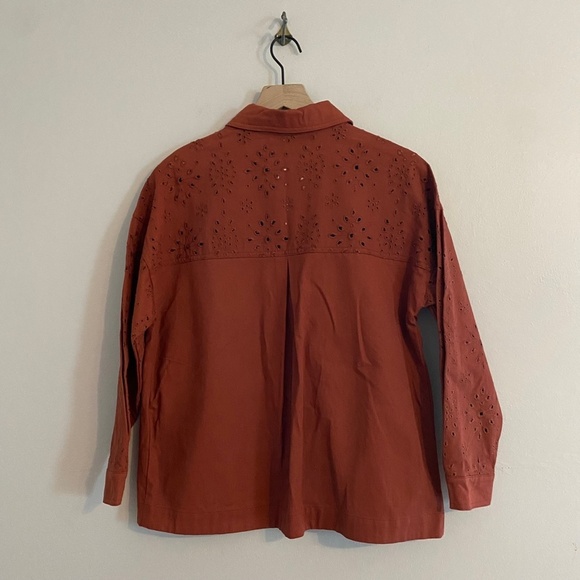 NWT Anthropologie Solitaire Eyelet Detailed Shacket, Small. - Picture 3 of 6